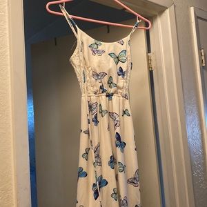 white butterfly dress